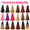Picture of French Curly Braiding Hair 24 Inch 8 Packs - Pre Stretched Bouncy Braiding Hair- Loose Wavy Braiding Hair Synthetic Hair Extensions for Black Women (24 inch 8 packs, 1B)