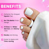 Picture of Square Toe Nail Tips,SINOKAME 20mm Extra Wide Soft Gel Fake Toe Tips Half Cover,Acrylic Toenails Extension for Women Men,No-file Matte Finish 15 Sizes(000-12) 300 Pcs Salon Home DIY