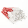 Picture of i-Laesh 100 Pcs Disposable Eyelash Brushes - Mascara Wands, Spoolies for Eyelash Extensions, Eyebrow Makeup Supplies Kit Glitter Applicator Tool Accessories Bristle (White-Pink)