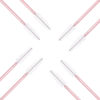 Picture of i-Laesh 100 Pcs Disposable Eyelash Brushes - Mascara Wands, Spoolies for Eyelash Extensions, Eyebrow Makeup Supplies Kit Glitter Applicator Tool Accessories Bristle (White-Pink)