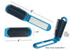 Picture of ALAZCO Folding Hair Brush With Mirror Compact Pocket Size Travel Car Gym Bag Purse Locker Swimming Camping Sleepover Gift and more (2 Blue)