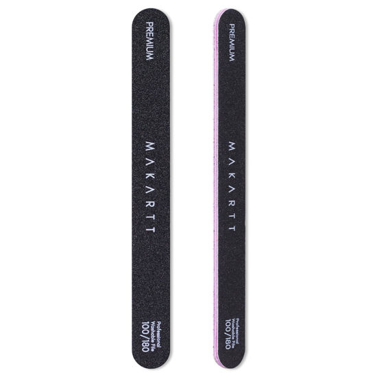 Picture of Makartt Nail File, 100/180 Grit Emery Boards for Nails, Professional Washable Doubled Sides Nail Files for Natural Acrylic Nails Coarse Nail File Kit Manicure Set(Black-2pcs Trial Set)