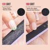 Picture of Makartt Nail File, 100/180 Grit Emery Boards for Nails, Professional Washable Doubled Sides Nail Files for Natural Acrylic Nails Coarse Nail File Kit Manicure Set(Black-2pcs Trial Set)