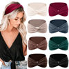 Picture of Tobeffect Headbands for Women Non Slip for Short Hair. Yoga Workout Running Sport Elastic Hair Bands for Women's Hair Twist Turban Hair Wrap for Girls