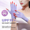 Picture of modelones UV Gloves for Gel Manicures, Premium UPF99+ UV Protection Gloves for UV/LED Gel Nail Lamp, Nail Art Skin Care Fingerless Anti UV Glove Protect Hands from UV Harm (Purple)
