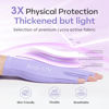 Picture of modelones UV Gloves for Gel Manicures, Premium UPF99+ UV Protection Gloves for UV/LED Gel Nail Lamp, Nail Art Skin Care Fingerless Anti UV Glove Protect Hands from UV Harm (Purple)