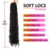Picture of Datuoda 36 Inch Soft Locs Wavy Crochet Hair 6 Packs Goddess Loc Hair Crochet Braids Faux Locs Crochet Hair for Black Women (36 Inch (Pack of 6), 4#)