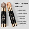 Picture of FV 2PCS Contour Stick, Highly Pigmented & Blendable Cool Toned Contour and Highlighter Stick with Natural Finish, Long Lasting & Creamy Texture Contour Set for Face Shaping Makeup, 01&03