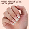Picture of Vansiho Ombre Gel Nail Tips, 150Pcs Peach Gradient Short Square Press on Nails, Soft Gel Nails False Nail, Acrylic Fake Nails for Nail Art DIY 15 Sizes