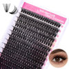 Picture of FADLASH Cluster Lashes D Curl Wispy Individual Lashes DIY Eyelash Extension Natural Look Reusable Fluffy Cluster Eyelash Extensions Self Application at Home (50D-0.07D-12-18MIX)