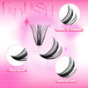 Picture of FADLASH Cluster Lashes D Curl Wispy Individual Lashes DIY Eyelash Extension Natural Look Reusable Fluffy Cluster Eyelash Extensions Self Application at Home (50D-0.07D-12-18MIX)