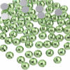 Picture of Beadsland 144pcs Flat Back Crystal Rhinestones Round Gems for Nail Art and Craft Glue Fix, Light Green, SS40, 8.4-8.7mm
