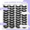Picture of IFSOWDRA Mink Lashes Wispy Fluffy 3D Mink Strip Lashes 16-18mm Long Volume False Eyelashes Mink D Curl Dramatic lashes Cat Eye Lashes Pack