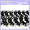 Picture of IFSOWDRA False Lashes Mink Wispy Dramatic Lashes Bulk 18mm/20mm Volume 3D Mink Full Lashes Natural Look Faux Mink False Eyelashes Pack - 20 Pairs
