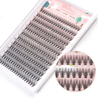 Picture of 20D Lash Clusters, 240pcs Individual Lashes Extensions Volume Cluster Lashes, 10-14mm Mix Lengths 20 Roots C Curl 0.07mm Thickness eyelash and Apply Under your Lashes(10/11/12/13/14mm )