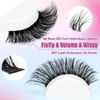 Picture of Lash Clusters 330Pcs Cluster Eyelash Extensions 40D Individual Lashes Fluffy D Curl Lash Clusters Extension DIY Wispy Volume False Eyelashes Clusters