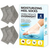 Picture of Moisturizing Gel Heel Socks for Dry Cracked Feet - 2 Pairs - Spa Socks for Cracked Heel Treatment - Heal Dry Heels - Night Care Skin - Foot Care for Women & Men (Regular, Grey)