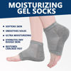 Picture of Yoosolle Moisturizing Gel Heel Socks for Dry Cracked Feet - 2 Pairs - Spa Socks for Cracked Heel Treatment - Heal Dry Heels - Night Care Skin - Foot Care for Women & Men (Large, Grey)