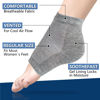 Picture of Yoosolle Moisturizing Gel Heel Socks for Dry Cracked Feet - 2 Pairs - Spa Socks for Cracked Heel Treatment - Heal Dry Heels - Night Care Skin - Foot Care for Women & Men (Large, Grey)