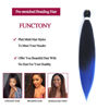 Picture of Pre Stretched Braiding Hair 26 Inch 8 Packs Professional Soft Yaki braiding Hair For Braids Hot Water Setting Synthetic Crochet Hair Extensions (26 Inch (Pack of 8), 1B/Blue)
