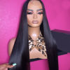 Picture of FEHOKA Brazilian 2x6 Lace Closure HD Transparent Straight Lace Closure Middle part 100% Human Hair Kim K Closure With Baby Hair (14 Inch, 2x6 Closure)