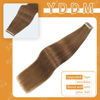 Picture of Tape in Hair Extensions Human Hair, 24 Inch 20Pcs Gold Brown Hair Extensions Real Human Hair Tape in for Women Seamless Invisible Straight Tape in Hair Extensions Human Hair (10#, 24 Inch)