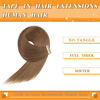 Picture of Tape in Hair Extensions Human Hair, 24 Inch 20Pcs Gold Brown Hair Extensions Real Human Hair Tape in for Women Seamless Invisible Straight Tape in Hair Extensions Human Hair (10#, 24 Inch)