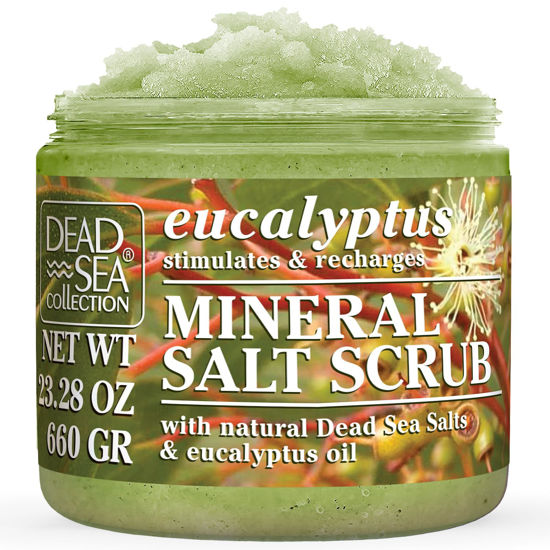 Picture of Dead Sea Collection Eucalyptus Salt Scrub - Exfoliating Body Scrub for Women - Moisturizing and Nourishing Skin - with Pure Oils and Dead Sea Minerals (23.28 Oz)