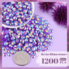 Picture of 1200PCS 6mm Resin Jelly Rhinestones in Bulk (Dark Purple AB), Bedazzling Flatback Crystals Rhinestones for Crafting DIY Nail Decoration, Gems Diomand Charms for Tumbler Shoes Clothing Fabric