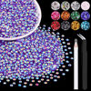Picture of 5000PCS 3mm Resin Jelly Rhinestones in Bulk (Dark Purple AB), Bedazzling Flatback Crystals Rhinestones for Crafting DIY Nail Decoration, Gems Diomand Charms for Tumbler Shoes Clothing Fabric