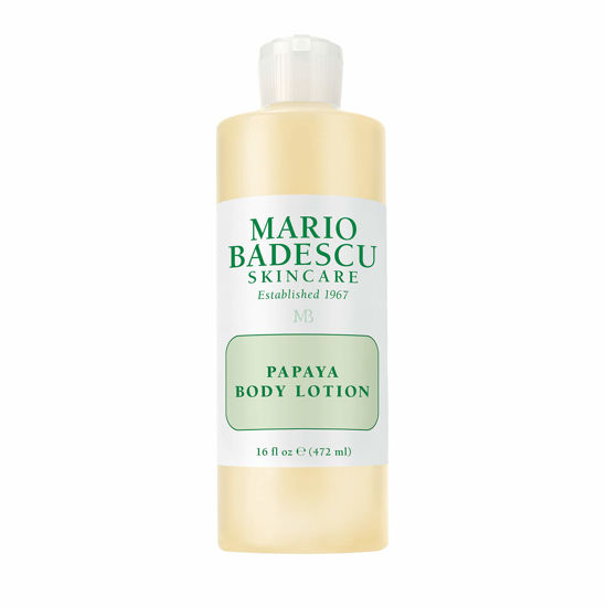 Picture of Mario Badescu Papaya Body Lotion for Women and Men, Rejuvenating and Skin Softening Body Moisturizer with Glycerin - Ideal for All Skin Types, 16 Fl Oz