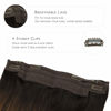 Picture of WENNALIFE Wire Hair Extensions (Increase 50% Lifespan) Real Human Hair 20 inch 110g Dark Brown to Chestnut Brown and Dirty Blonde Highlighted Remy Wire Hair Extensions Invisible Real Hair Extensions