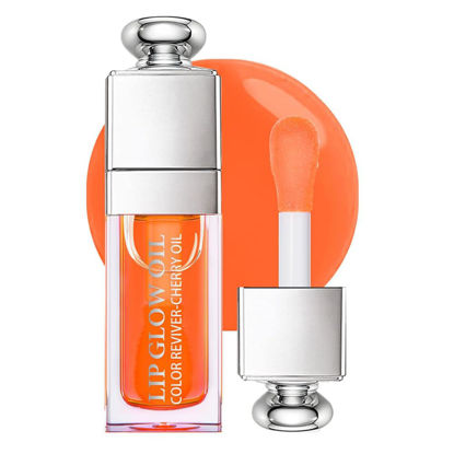 Picture of Hydrating Lip Glow Oil, Moisturizing Lip Glow Oil, Nourishing Glossy Transparent Lip Oil, Plumping Lip Oil, Lip Balm, Non-sticky Tinted Toot Lip Balm for Lip Care (CORAL) 0.2 OZ