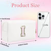 Picture of Glitter Initial Letter Makeup Bag, Small Personalized Sequins Letters PU Leather Cosmetic Bag Portable Waterproof Makeup Zipper Pouch, Shine Handbag Organizer Travel Bag Gifts for Women&Girls(White-I)