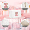Picture of Small Personalized Letter Makeup Bag, Cute PU Leather Chenille Letters Cosmetic Bag Travel Makeup Bag, Preppy Makeup Pouch Travel Organizer Zipper Pouch Organizer for Women and Girls(WhitePink-Z)