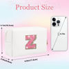 Picture of Glitter Initial Letter Makeup Bag, Small Personalized Sequins Letters PU Leather Cosmetic Bag Portable Waterproof Makeup Zipper Pouch, Shine Handbag Organizer Travel Bag Gifts for Women&Girls(White-Z)