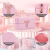 Picture of Small Personalized Initial Letter Makeup Bag, Cute Waterproof PU Leather Chenille Letter Cosmetic Bag Travel Makeup Bag, Preppy Makeup Pouch Toiletry Zipper Pouch Organizer for Women and Girls(Pink-Y