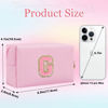 Picture of Small Personalized Initial Letter Makeup Bag, Cute Waterproof PU Leather Chenille Letter Cosmetic Bag Travel Makeup Bag, Preppy Makeup Pouch Toiletry Zipper Pouch Organizer for Women and Girls(Pink-G