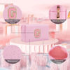 Picture of Small Personalized Initial Letter Makeup Bag, Cute Waterproof PU Leather Chenille Letter Cosmetic Bag Travel Makeup Bag, Preppy Makeup Pouch Toiletry Zipper Pouch Organizer for Women and Girls(Pink-G