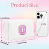 Picture of Glitter Initial Letter Makeup Bag, Small Personalized Sequins Letters PU Leather Cosmetic Bag Portable Waterproof Makeup Zipper Pouch, Shine Handbag Organizer Travel Bag Gifts for Women&Girls(White-O)