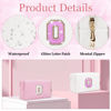 Picture of Glitter Initial Letter Makeup Bag, Small Personalized Sequins Letters PU Leather Cosmetic Bag Portable Waterproof Makeup Zipper Pouch, Shine Handbag Organizer Travel Bag Gifts for Women&Girls(White-O)