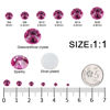 Picture of 3792 Pcs Fuchsia Flatback Rhinestones Set for Nail, Art, Crafts, Makeup, Tumblers Glitter Round with Tweezers and Picking Pen(SS6~SS20)