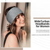 Picture of Awumbuk Wide Headbands for Women Knotted No Slip Head Bands Soft Turban Headband Hair Accessories Boho African Solid Color Head Wraps for Women Yoga Workout Pack of 6