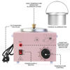 Picture of Portable Wax Warmer Machine for Painless Hair Removal, Women Men Professional Wax Heater with Adjustable Temperature Set,20pcs Wax Sticks (Pink - Single Pot)