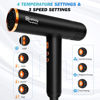 Picture of Nicebay Ionic Hair Dryer, Professional Blow Dryer with 3 Attachments, 110000RPM High-Speed Brushless Motor for Fast Drying, Lightweight, Low Noise, 1600W Hairdryer with Diffuser