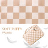 Picture of Bluboon Makeup Bag Zipper Pouch Travel Portable Cosmetic Bag Organizer for Women and Girls(Corduroy Checkered Brown)