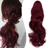 Picture of Mitrygreen Claw Clip Ponytail Extension 18" Clip in Wavy Ponytail Hair Extensions Long Pony Tails for Women Extensions Wine Red Hairpiece