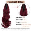 Picture of Mitrygreen Claw Clip Ponytail Extension 18" Clip in Wavy Ponytail Hair Extensions Long Pony Tails for Women Extensions Wine Red Hairpiece