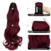 Picture of Mitrygreen Claw Clip Ponytail Extension 18" Clip in Wavy Ponytail Hair Extensions Long Pony Tails for Women Extensions Wine Red Hairpiece
