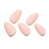Picture of GLAMERMAID Bright Pink Press On Nails Short Almond, Handmade Soft Jelly Gel Nail Natural Manicure Kit Coral Round Fake Nails, Nude Pink Stick Glue on Nail for Women, Reusable Round Oval False Nail Kit